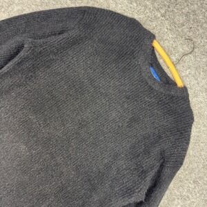 Aelfric Eden Womens XL Charcoal Gray Fuzzy Knit Crewneck Sweater Oversized EUC